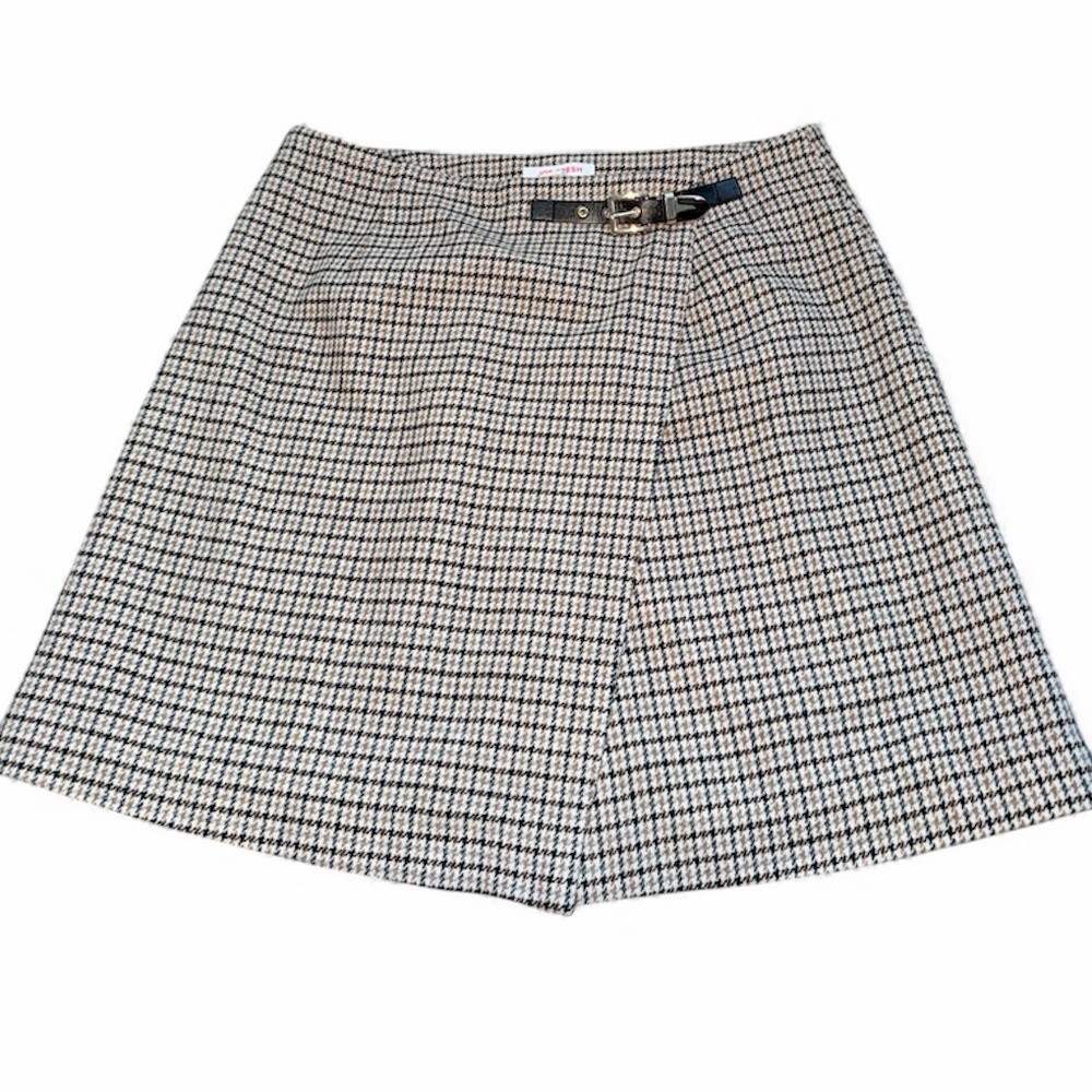 JOE FRESH Hounds Tooth Buckle Skirt Women’s Size 12 BRAND NEW